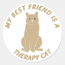 マイ最高のフレンド(セラピー猫) ラウンドシール