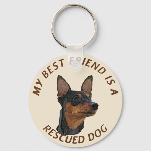 マイ最高のフレンド(ミニチュアピンシャー) キーホルダー (正面)