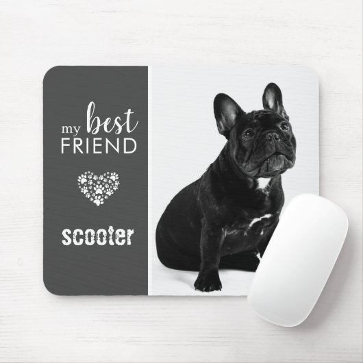 マイ最高のフレンドB&Wペットフォトパーソナライズされた マウスパッド (マウス)