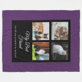 マイ最高の友人のカスタムペット写真 フリースブランケット (正面(横))