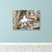 マイ狩り猫 キャンバスプリント (インサイチュ (ウッドフロア))