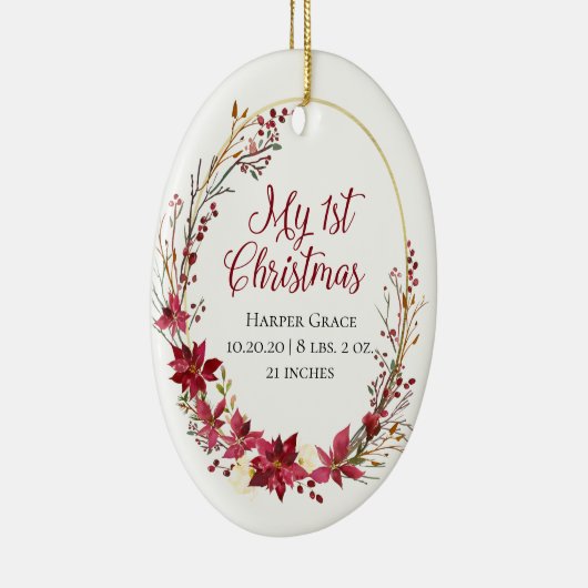 マイ生まれたばかりの初めてのクリスマスフローラ セラミックオーナメント (右)