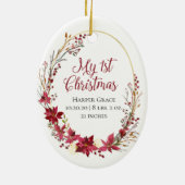 マイ生まれたばかりの初めてのクリスマスフローラ セラミックオーナメント (裏面)