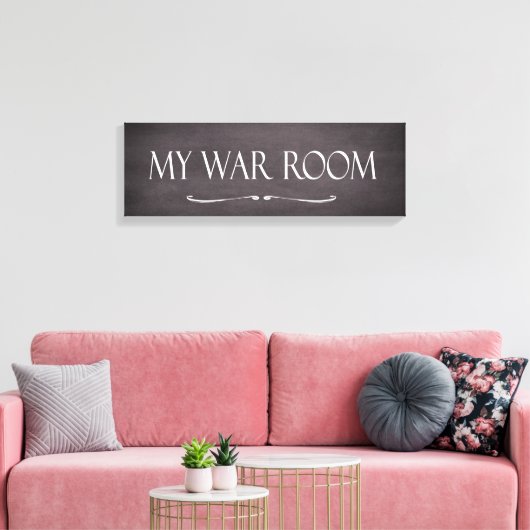 マイ祈りの言葉戦争室の標識 キャンバスプリント (インサイチュ (リビング))