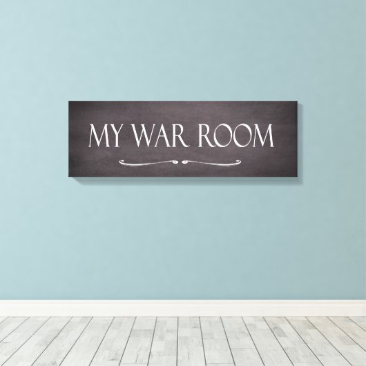 マイ祈りの言葉戦争室の標識 キャンバスプリント (インサイチュ (ウッドフロア))