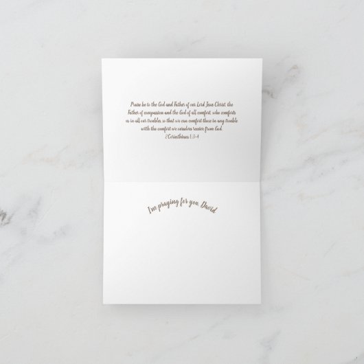 マイ祈りの言葉砂とサンゴ勇気付けられるカード カード (内部)