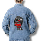 マイ祖先ワイルドドリームズ引用文レッドブラックジャン デニムジャケット