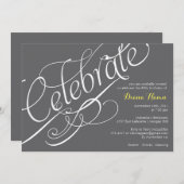 「マイ祝ルストーン」誕生日またはイベント招待状 招待状 (正面/裏面)