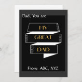 マイ素晴らしパパシンプル文字デザイン シーズンカード (正面/裏面)