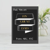 マイ素晴らしパパシンプル文字デザイン シーズンカード (スタンド正面)