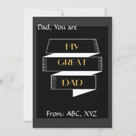 マイ素晴らしパパシンプル文字デザイン シーズンカード