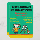 マイ絵を描シーと! 招待状 (正面/裏面)