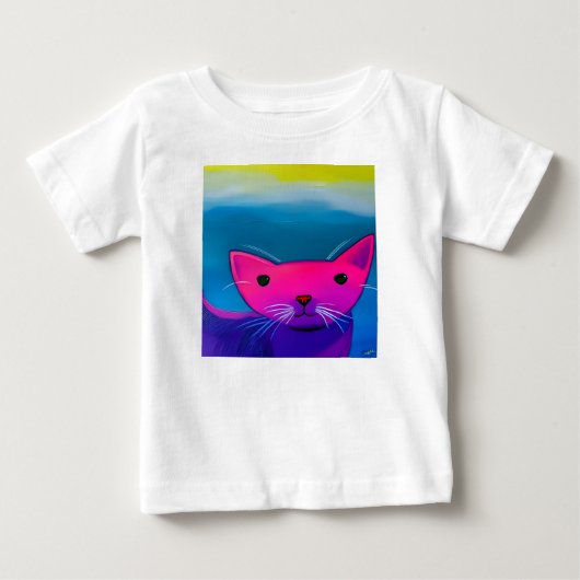 マイ絵を描子猫 ベビーTシャツ (正面)