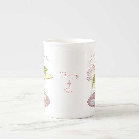 マイ美パーソナライズされたしい妖精の骨中国マグ ボーンチャイナマグカップ (正面)