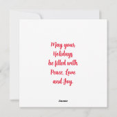 マイ親愛リトルフレンド – クリスマスホリデー シーズンカード (裏面)