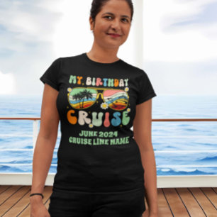 マイ誕生日クルーズレトロサングラス Tシャツ