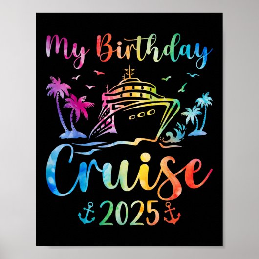 マイ誕生日クルーズ2025パーティークルーズ誕生日バカ ポスター (正面)