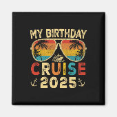 マイ誕生日クルーズ2025パーティークルーズ誕生日バカ マグネット (正面)