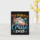 マイ誕生日クルーズ2025ファミリークルーズバケーショントリ カード (黄色い花)