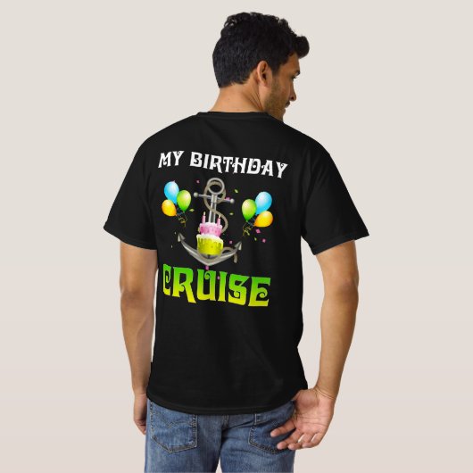 マイ誕生日クルーズ – おもしろいクルージング Tシャツ (裏面フル)
