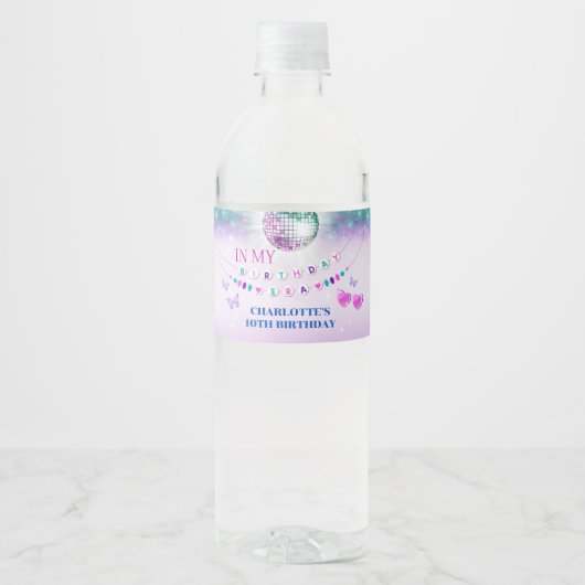 マイ誕生日時代のウォーターボトルラベル ペットボトルラベル (正面)