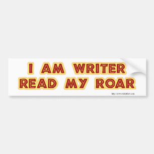 マイ読ロア作家モットーおもしろい バンパーステッカー