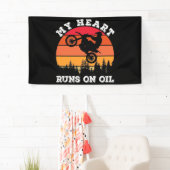 マイ走ハートオン油ダートバイクヴィンテージ 横断幕 (インサイチュ)