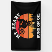 マイ走ハートオン油ダートバイクヴィンテージ 横断幕 (縦)