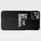 マイ食べバブルスイミングおもしろいギフト泳ぐ人スイム iPhoneケース (裏面横)