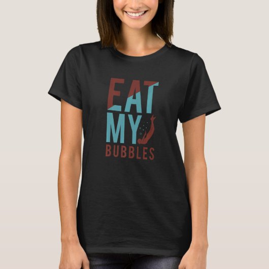 マイ食べバブルスイミングおもしろい泳ぐ人 Tシャツ (正面)