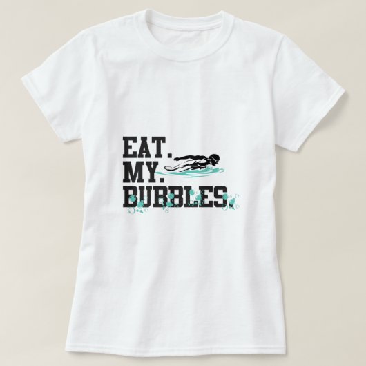 マイ食べブバブル泳ぐチームの泳ぐ人ギフト男性へホーム Tシャツ (デザイン正面)