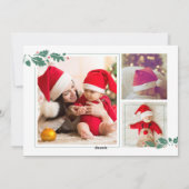 マイ1stクリスマスベビー誕生フォトホリデー シーズンカード (裏面)