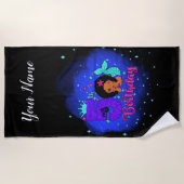 マイ5誕生日マーメイド ビーチタオル (正面)