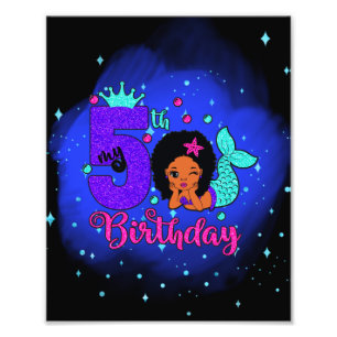 マイ5誕生日マーメイド フォトプリント