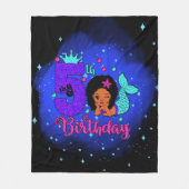 マイ5誕生日マーメイド フリースブランケット (正面)