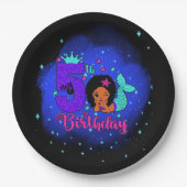 マイ5誕生日マーメイド ペーパープレート (正面)
