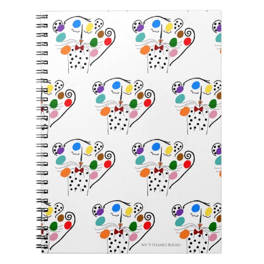 マイ9猫科の動物スパイラルパファンシーンツ（スパイラルノートブック） ノートブック (正面)