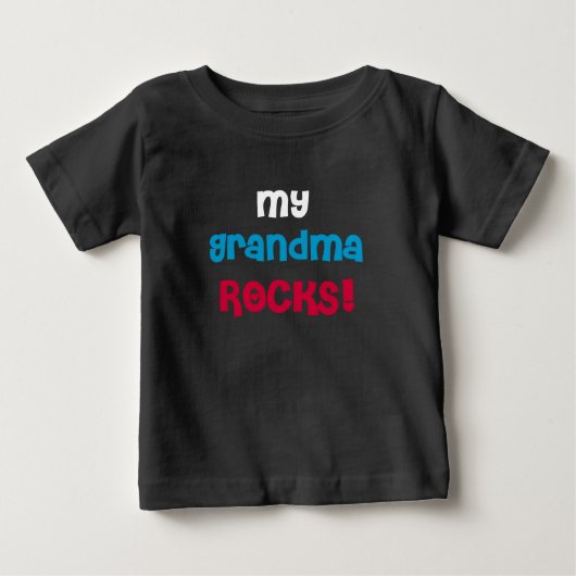 マイ・グランマ・ロックズ ベビーTシャツ (正面)