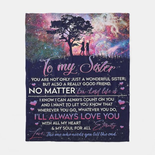 『マイ・シスター・レディ・ガール・ギフト、シスター・誕生日・ギフト』 フリースブランケット (正面)