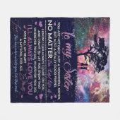 『マイ・シスター・レディ・ガール・ギフト、シスター・誕生日・ギフト』 フリースブランケット (正面(横))