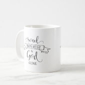 マイ·ソウル·フィンズ·レスト- Ps 62:1 コーヒーマグカップ (正面左)