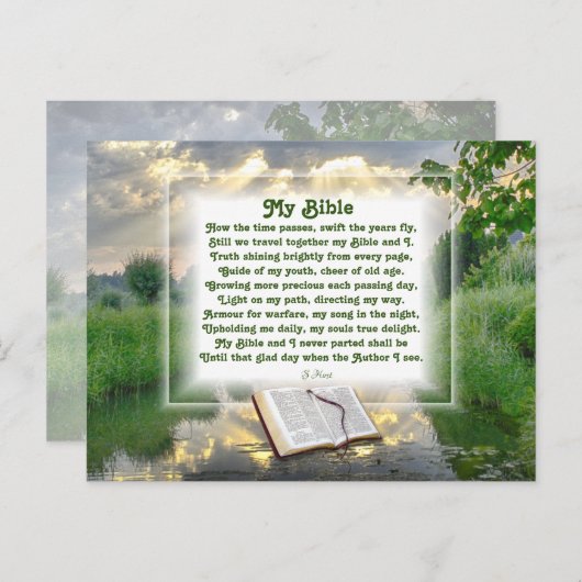 『マイ・バイブル』サンライトシーンのキリスト教詩 シーズンポストカード (正面/裏面)