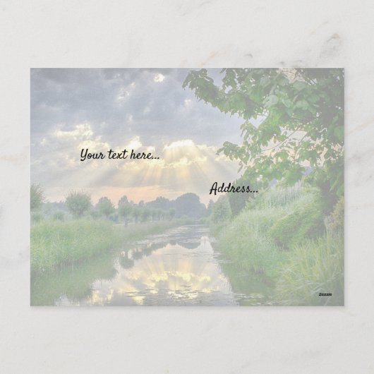 『マイ・バイブル』サンライトシーンのキリスト教詩 シーズンポストカード (裏面)