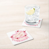 マイ・バチェロレッテ | コケット・ケーキ ブライダルパーティ スクエアペーパーコースター (インサイチュ)