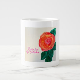 マイ・バレンタインへの花びら ジャンボコーヒーマグカップ