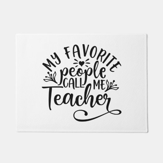 マイ·ピーお気に入りのプル·コール·ミー·先生 ドアマット (正面)