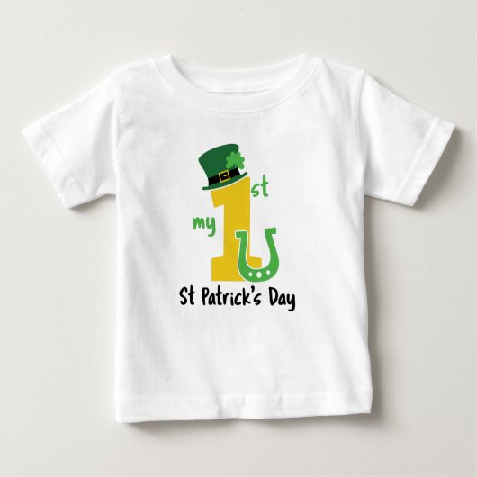 マイ・ファースト・St patricks day ベビーTシャツ (正面)