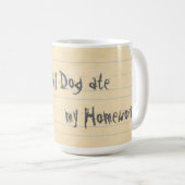 マイ・ボルゾ食べイ・マイ・宿題 コーヒーマグカップ (正面右)