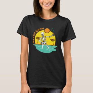 マイ ラスト スプラッシュ スケルトン ブライド ビーチ バチェロレッテ パーティー Tシャツ