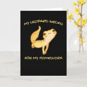 『マイ・レオパード・ゲッコ食べ・マイ・宿題ゲッコ・メン・リザード』 カード (黄色い花)